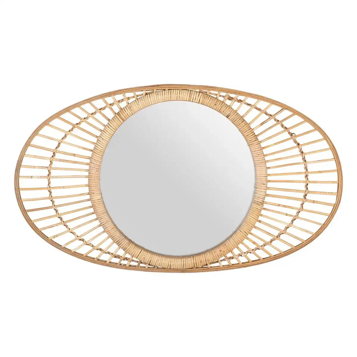 Miroir mural 82 x 3 5 x 47 5 cm naturel rotin_9210. DIAYTAR COTE D'IVOIRE - Là où Choisir est un Acte d'Amour pour le Côte d'Ivoire. Explorez notre gamme et choisissez des produits qui célèbrent la culture et l'artisanat du pays.