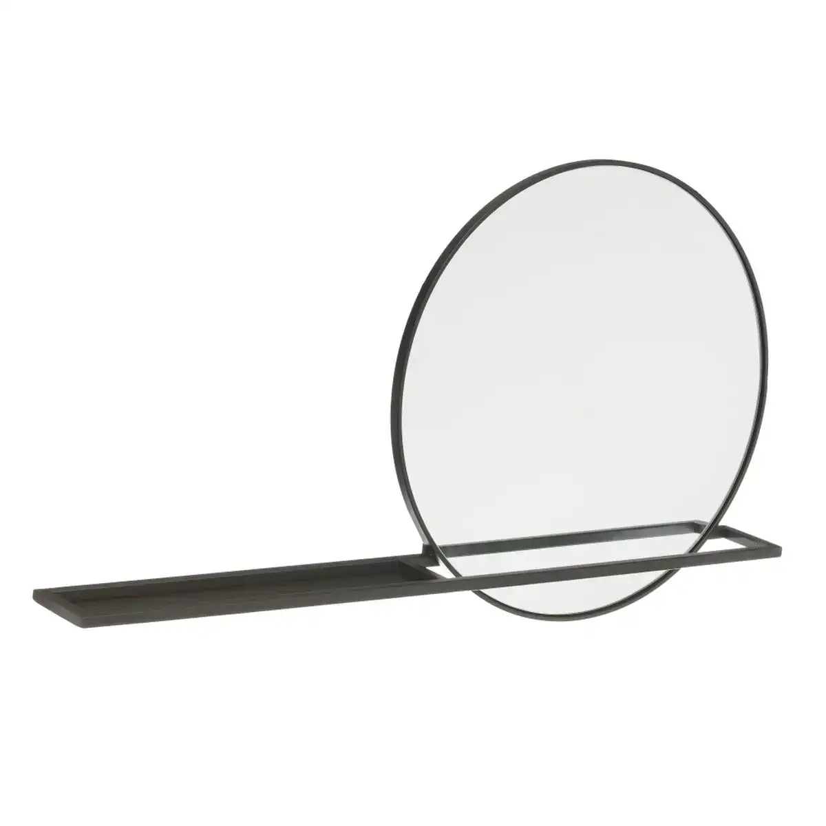 Miroir mural 90 x 10 x 50 cm verre noir metal_3665. DIAYTAR COTE D'IVOIRE - Votre Passage vers le Raffinement. Plongez dans notre univers de produits exquis et choisissez des articles qui ajoutent une touche de sophistication à votre vie.