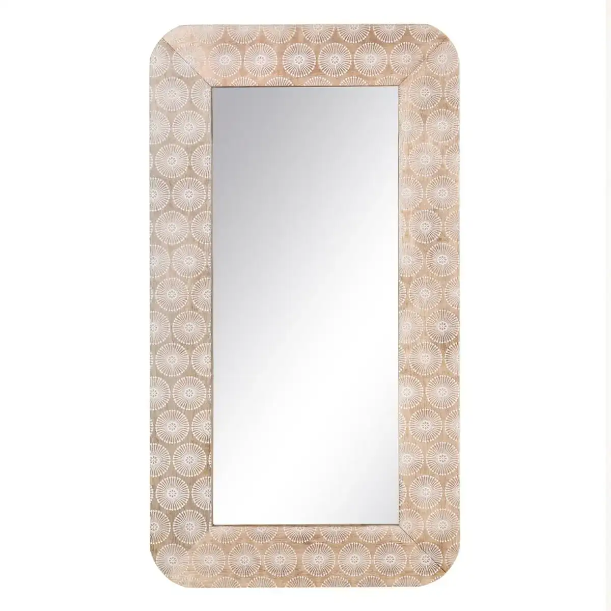 Miroir mural 91 x 2 x 50 5 cm blanc bois de manguier bois mdf_6518. DIAYTAR COTE D'IVOIRE - L'Univers de l'Élégance Accessible. Plongez dans notre catalogue et choisissez des produits qui allient sophistication et accessibilité pour un shopping exquis.