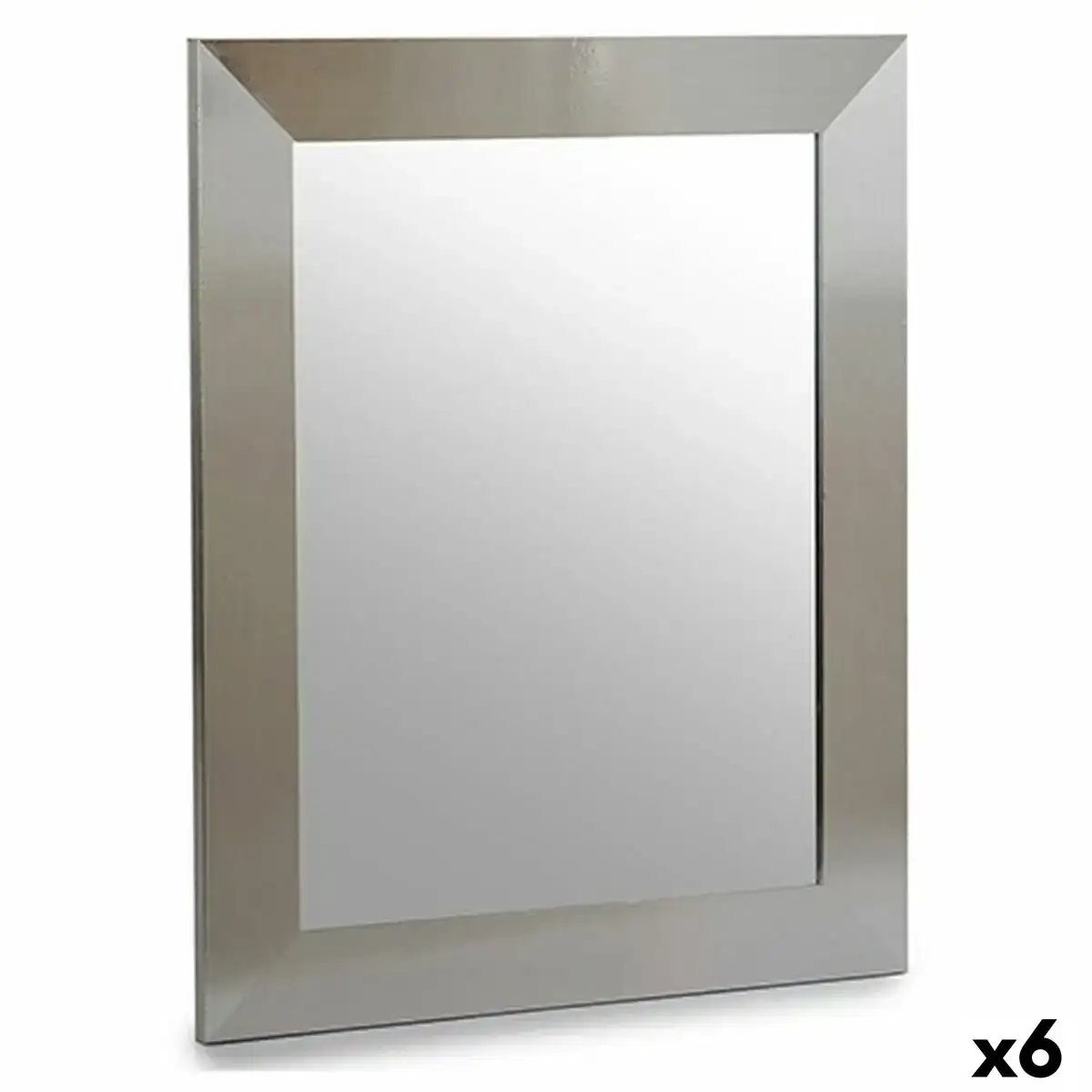 Miroir mural argente bois verre 39 x 1 5 x 49 cm 6 unites _3752. DIAYTAR COTE D'IVOIRE - L'Art de Vivre en Couleurs. Découvrez notre boutique en ligne et trouvez des produits qui ajoutent une palette vibrante à votre quotidien.