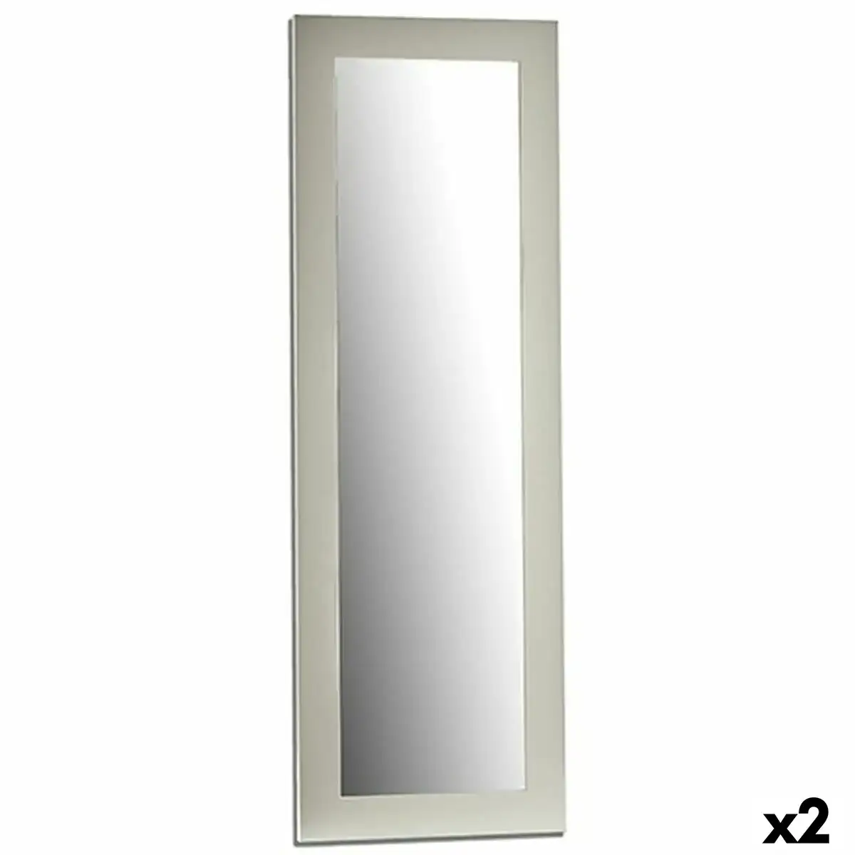 Miroir mural blanc bois verre 52 5 x 155 x 1 5 cm 2 unites _6173. DIAYTAR COTE D'IVOIRE - Votre Destination pour un Shopping Inoubliable. Naviguez à travers notre catalogue et choisissez des produits qui vous marquent par leur originalité.