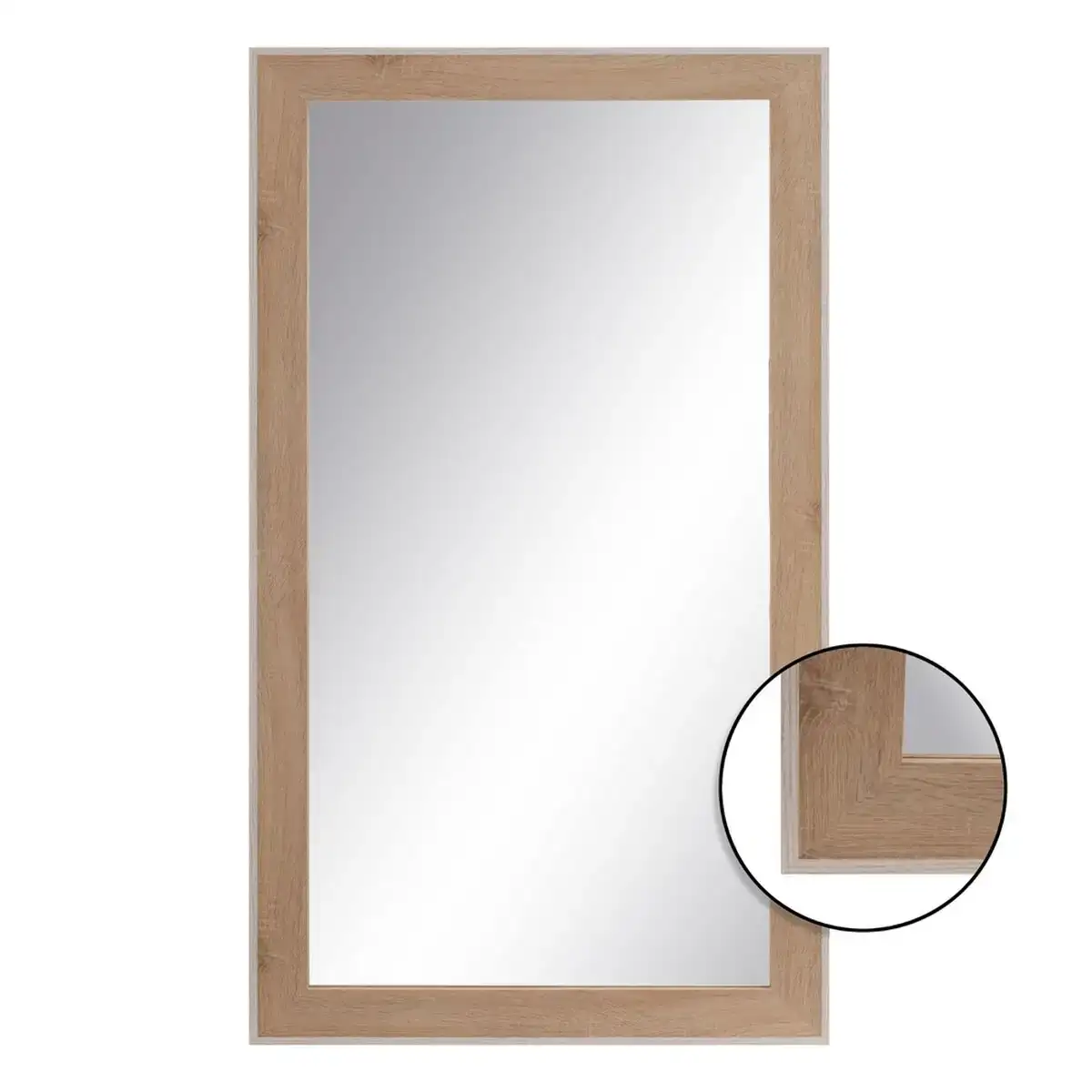 Miroir mural blanc naturel dmf 98 x 2 8 x 178 cm_5776. DIAYTAR COTE D'IVOIRE - Votre Destination Shopping pour Tous. Parcourez notre boutique en ligne et découvrez une variété de produits pour satisfaire tous vos besoins et désirs.