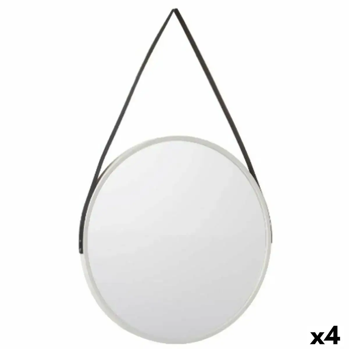 Miroir mural blanc noir verre cuir synthetique 60 x 60 x 3 cm 4 unites _5808. DIAYTAR COTE D'IVOIRE - L'Art du Shopping Distinctif. Naviguez à travers notre gamme soigneusement sélectionnée et choisissez des produits qui définissent votre mode de vie.