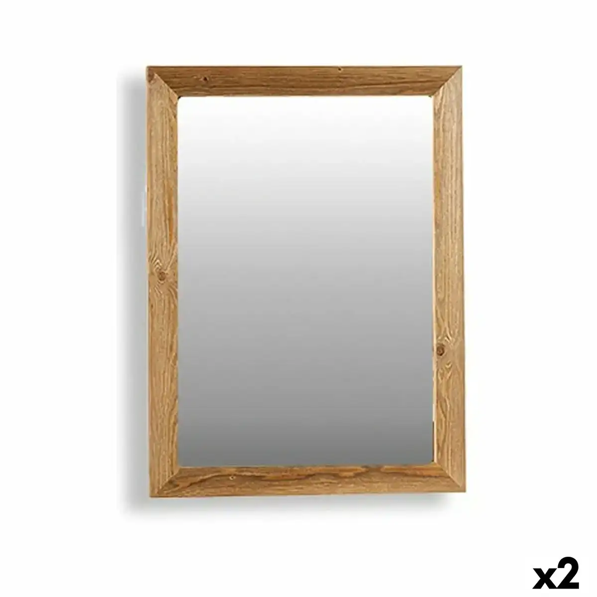 Miroir mural canada marron 60 x 80 x 2 cm 2 unites _5861. DIAYTAR COTE D'IVOIRE - Où la Qualité et la Diversité Fusionnent. Explorez notre boutique en ligne pour découvrir une gamme variée de produits qui incarnent l'excellence et l'authenticité.