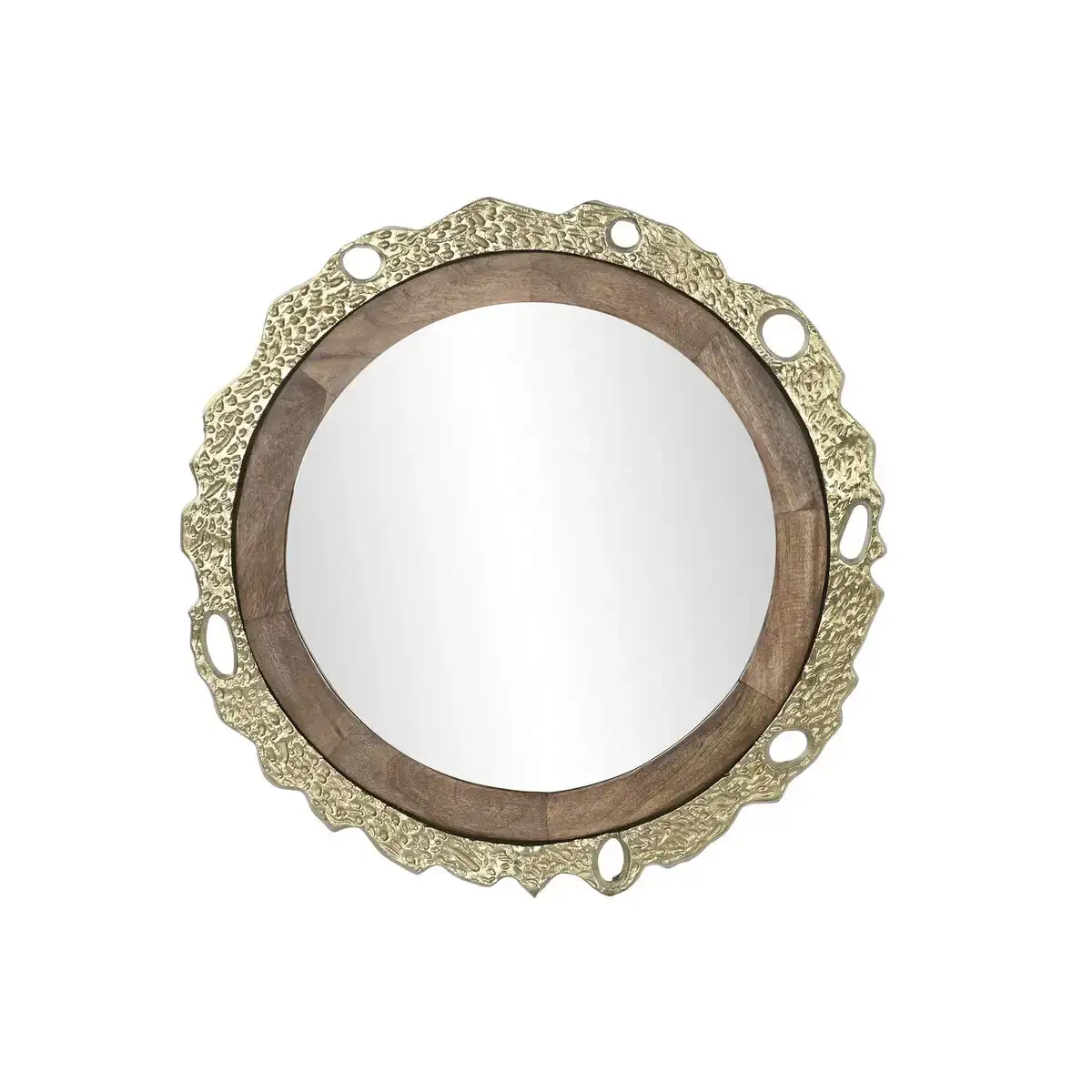 Miroir mural dkd home decor 78 5 x 2 5 x 78 5 cm dore marron aluminium bois de manguier_2947. DIAYTAR COTE D'IVOIRE - Où Chaque Produit est une Histoire à Raconter. Découvrez notre sélection de produits qui vous permettent de créer votre propre récit à travers vos achats.