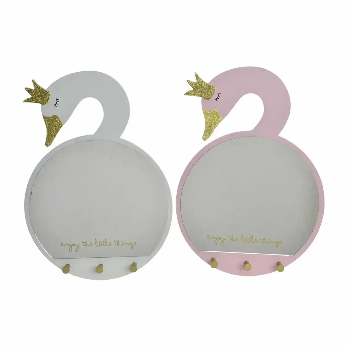 Miroir mural dkd home decor blanc rose clair bois enfant 43 x 4 x 30 cm 2 unites _5237. DIAYTAR COTE D'IVOIRE - Où Chaque Produit a sa Place. Parcourez notre catalogue et choisissez des articles qui s'intègrent parfaitement à votre style et à votre espace.