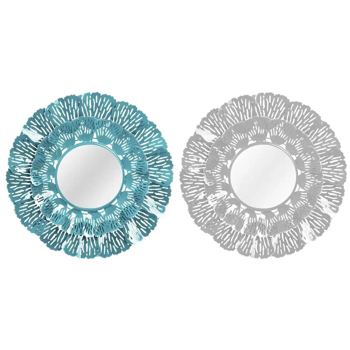 Miroir mural dkd home decor bleu metal corail blanc 60 x 7 x 60 cm mediterraneen 2 unites _1775. DIAYTAR COTE D'IVOIRE - Votre Passage vers l'Exceptionnel. Naviguez à travers notre sélection minutieuse et découvrez des articles qui apportent une touche spéciale à chaque instant de votre vie.