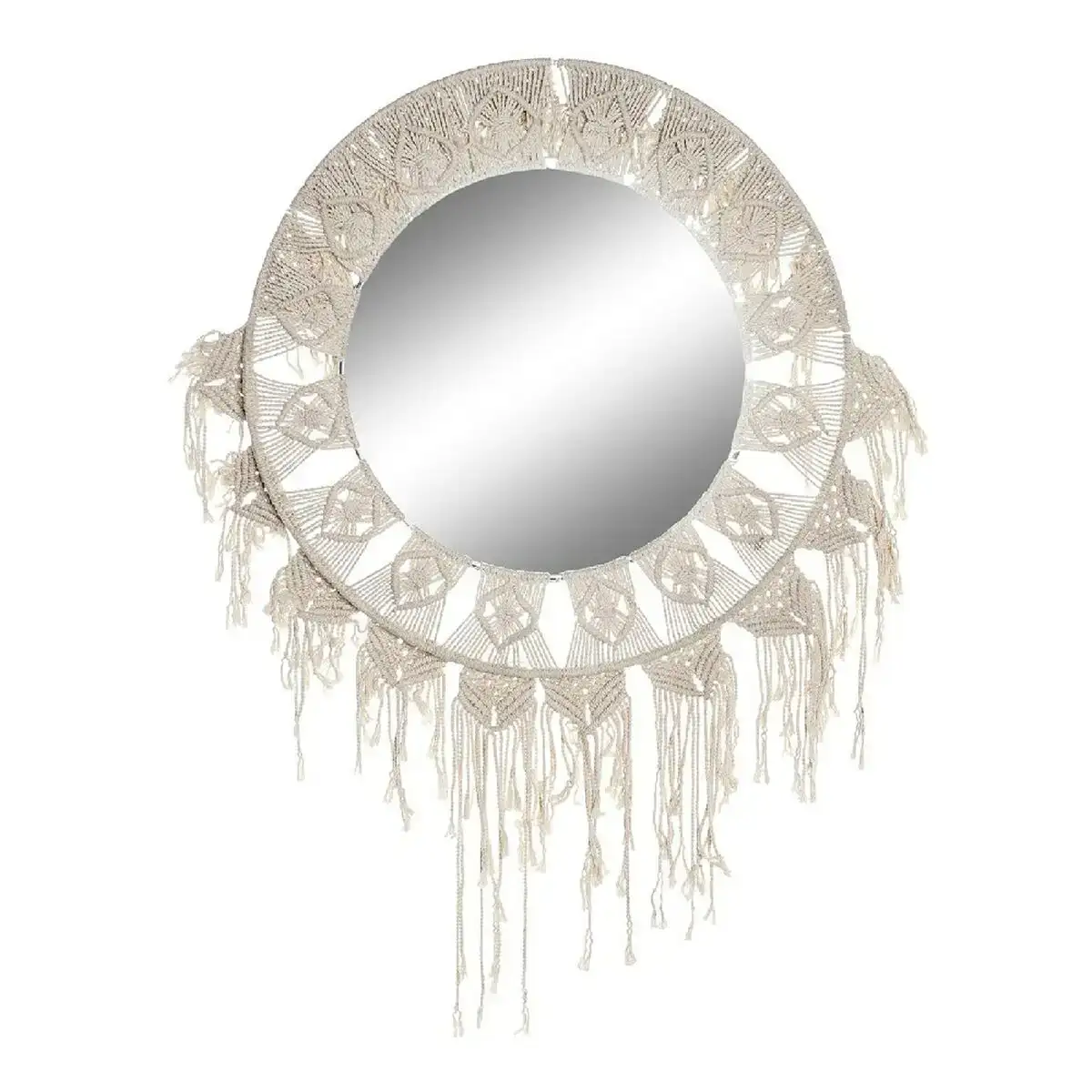 Miroir mural dkd home decor es 171097 75 x 2 x 75 cm bois blanc macrame boho_4678. DIAYTAR COTE D'IVOIRE - Là où Chaque Clic Compte. Parcourez notre boutique en ligne et laissez-vous guider vers des trouvailles uniques qui enrichiront votre quotidien.