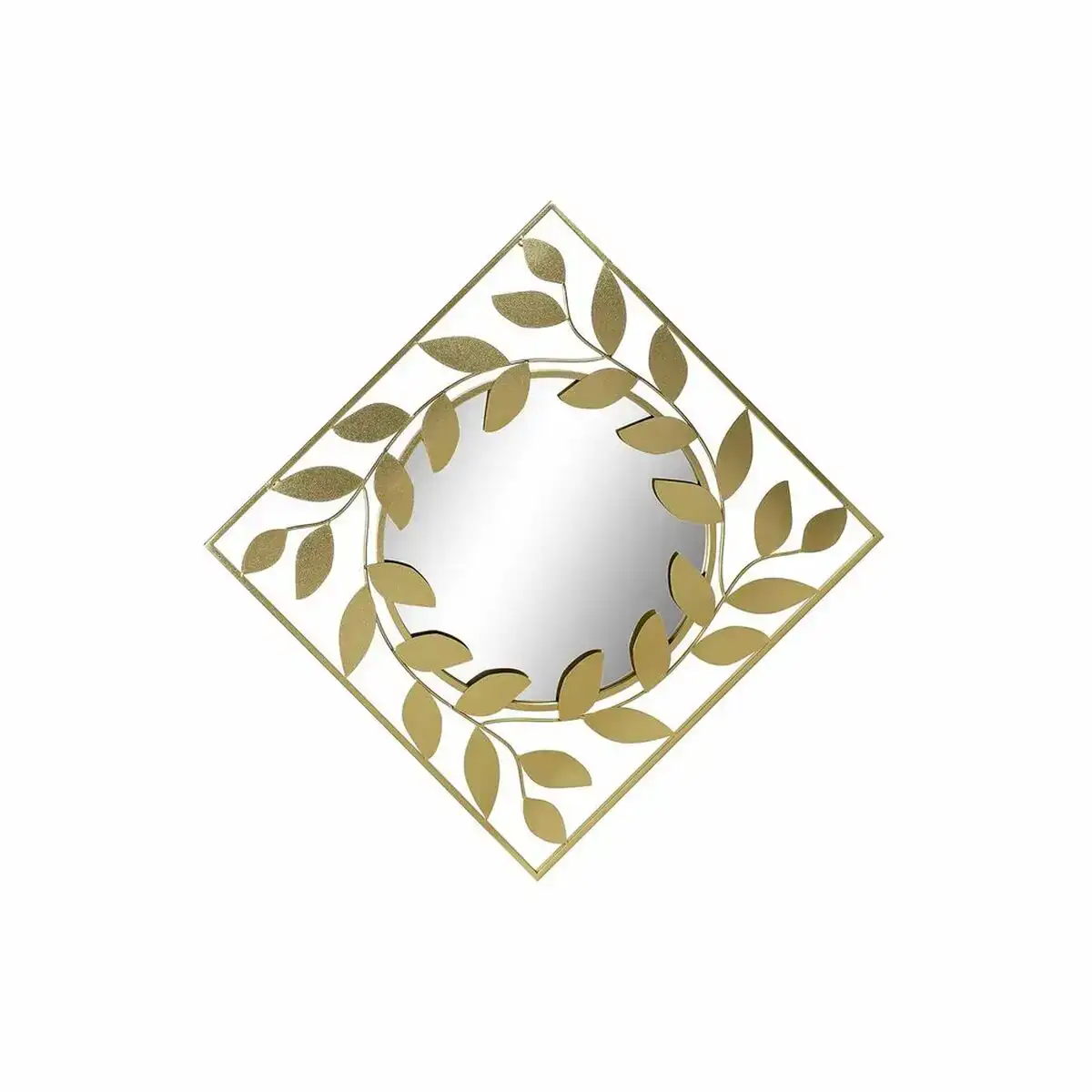 Miroir mural dkd home decor miroir dore metal laurel 120 x 2 5 x 120 cm _7585. DIAYTAR COTE D'IVOIRE - Là où Choisir est un Acte d'Amour pour la Culture Côte d'Ivoireaise. Explorez notre gamme et choisissez des produits qui célèbrent la richesse de notre patrimoine.