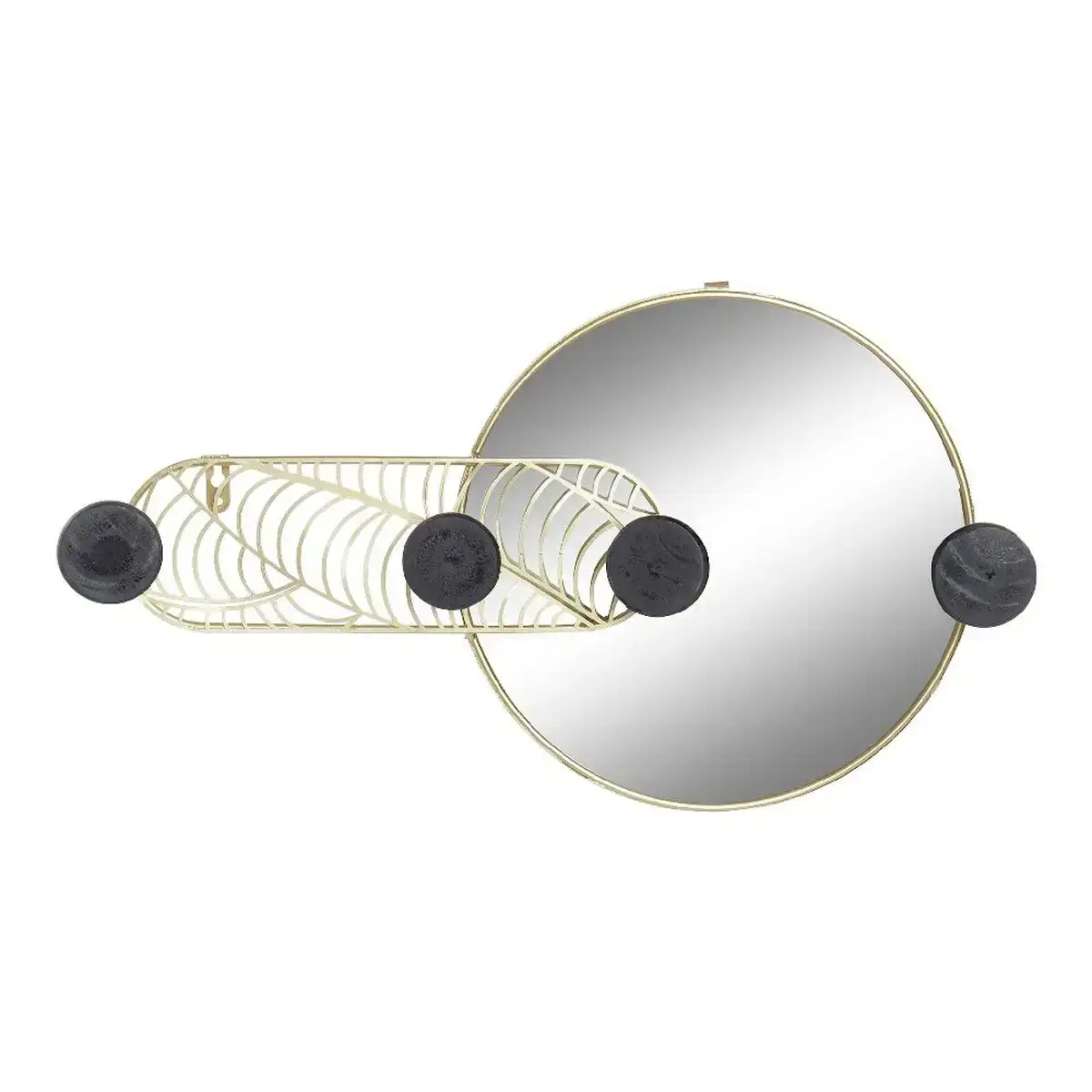 Miroir mural dkd home decor noir dore verre fer 44 x 7 x 25 cm_3922. DIAYTAR COTE D'IVOIRE - L'Art de Vivre le Shopping Inspiré. Parcourez notre catalogue et choisissez des produits qui reflètent votre passion pour la beauté et l'authenticité.