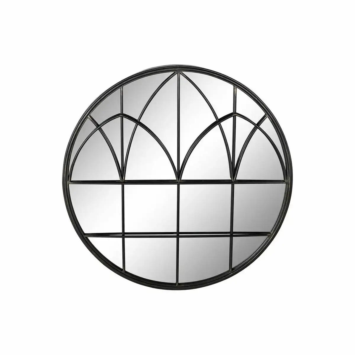 Miroir mural dkd home decor noir metal 76 x 4 x 76 cm _6967. DIAYTAR COTE D'IVOIRE - Là où Chaque Achat a du Sens. Explorez notre gamme et choisissez des produits qui racontent une histoire, votre histoire.
