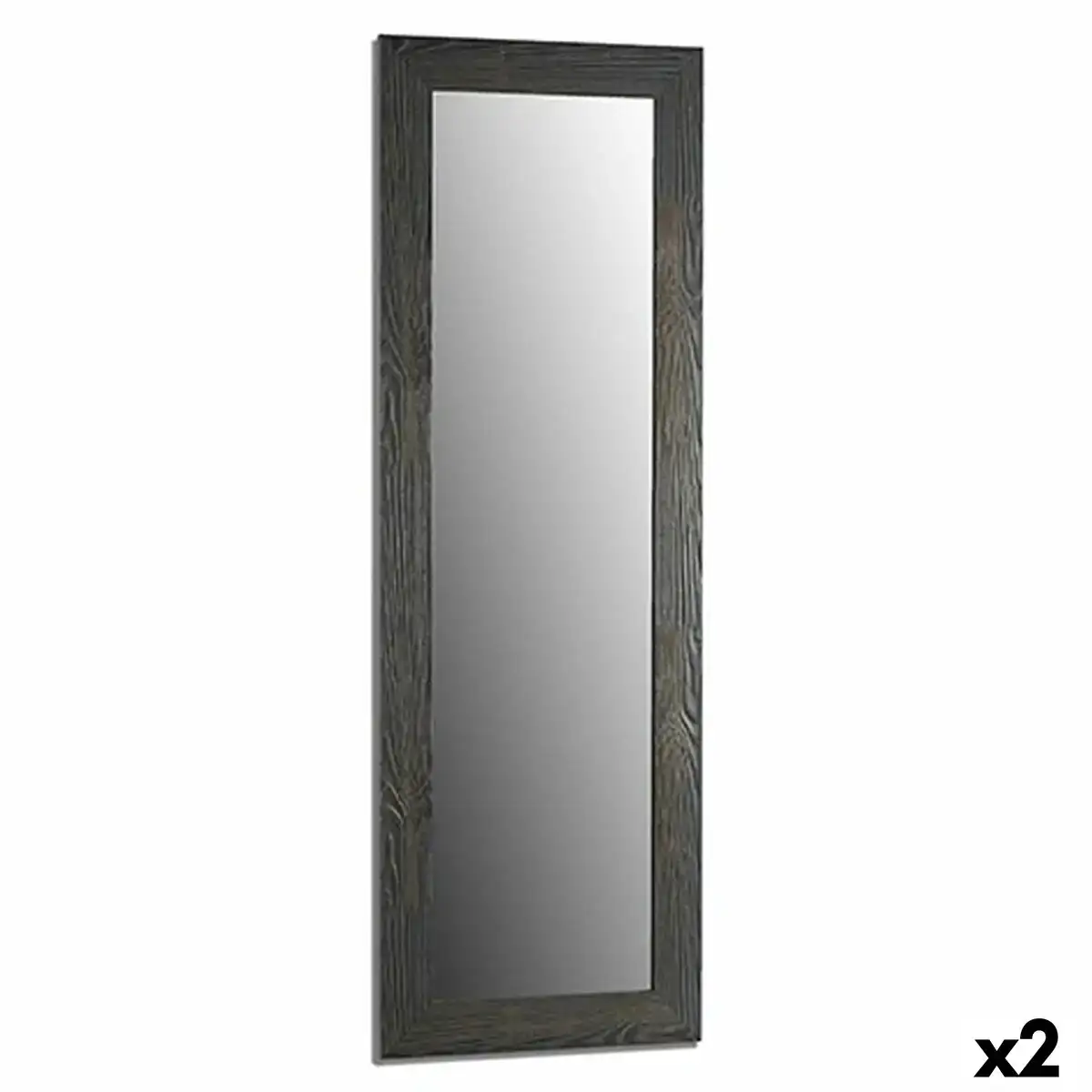 Miroir mural gris bois verre 46 x 136 x 2 cm 2 unites _1591. DIAYTAR COTE D'IVOIRE - Là où Chaque Produit a son Histoire. Découvrez notre gamme de produits, chacun portant en lui le récit de l'artisanat et de la passion, pour vous offrir une expérience de shopping authentique.