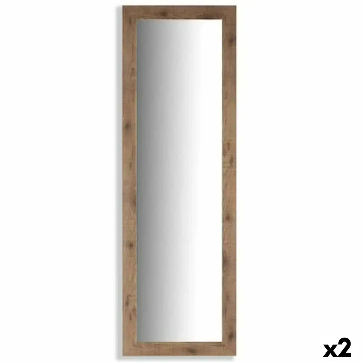 Miroir mural marron bois verre 40 5 x 130 5 x 1 5 cm 2 unites _7638. DIAYTAR COTE D'IVOIRE - Où Choisir Devient un Plaisir. Découvrez notre boutique en ligne et choisissez parmi une variété de produits qui satisferont tous vos besoins.