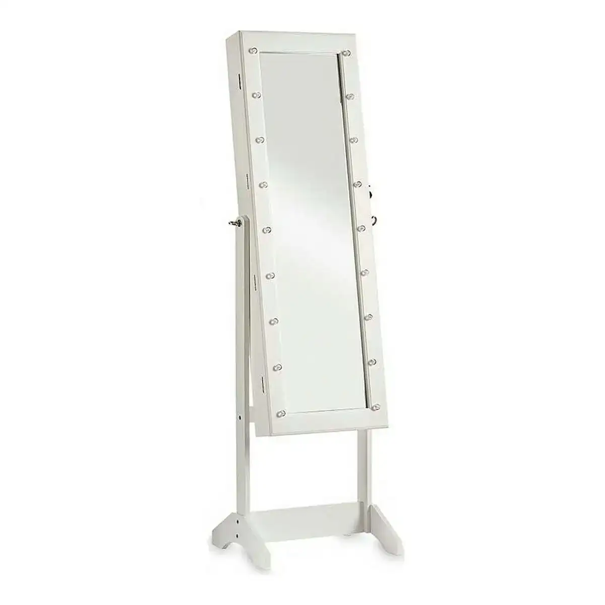Miroir porte bijoux blanc bois mdf 41 x 147 x 36 5 cm _9963. DIAYTAR COTE D'IVOIRE - L'Art de Vivre le Shopping Éthique. Parcourez notre gamme et choisissez des produits qui reflètent notre engagement envers des pratiques durables.