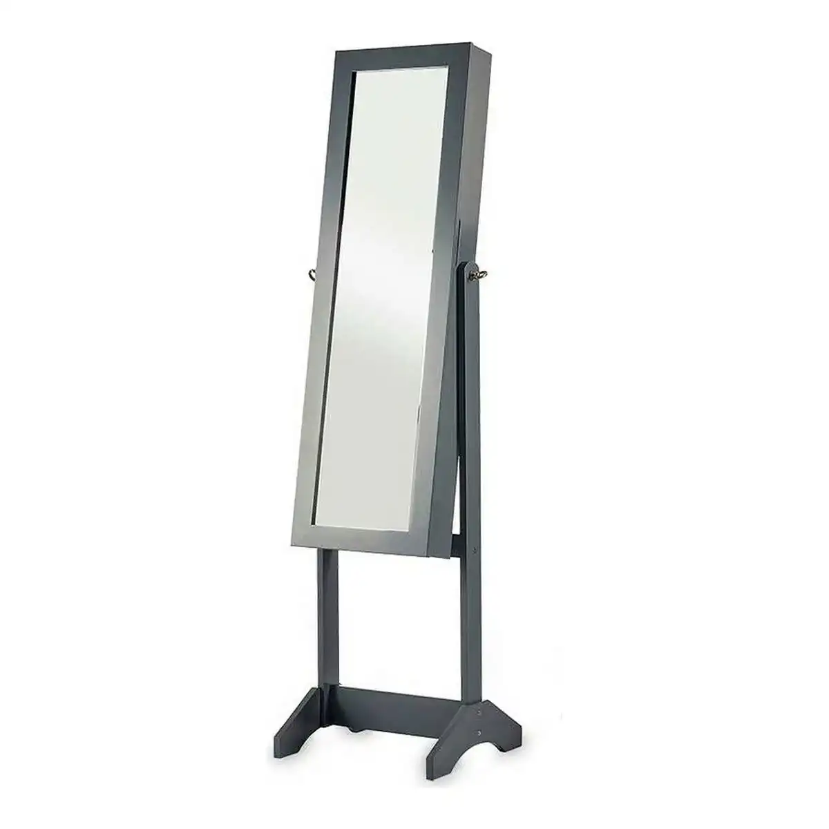 Miroir porte bijoux gris bois mdf 36 x 140 x 36 5 cm _4215. DIAYTAR COTE D'IVOIRE - Là où les Rêves de Shopping Deviennent Réalité. Naviguez à travers notre catalogue diversifié et choisissez parmi une variété d'articles qui feront de votre shopping une expérience inoubliable.