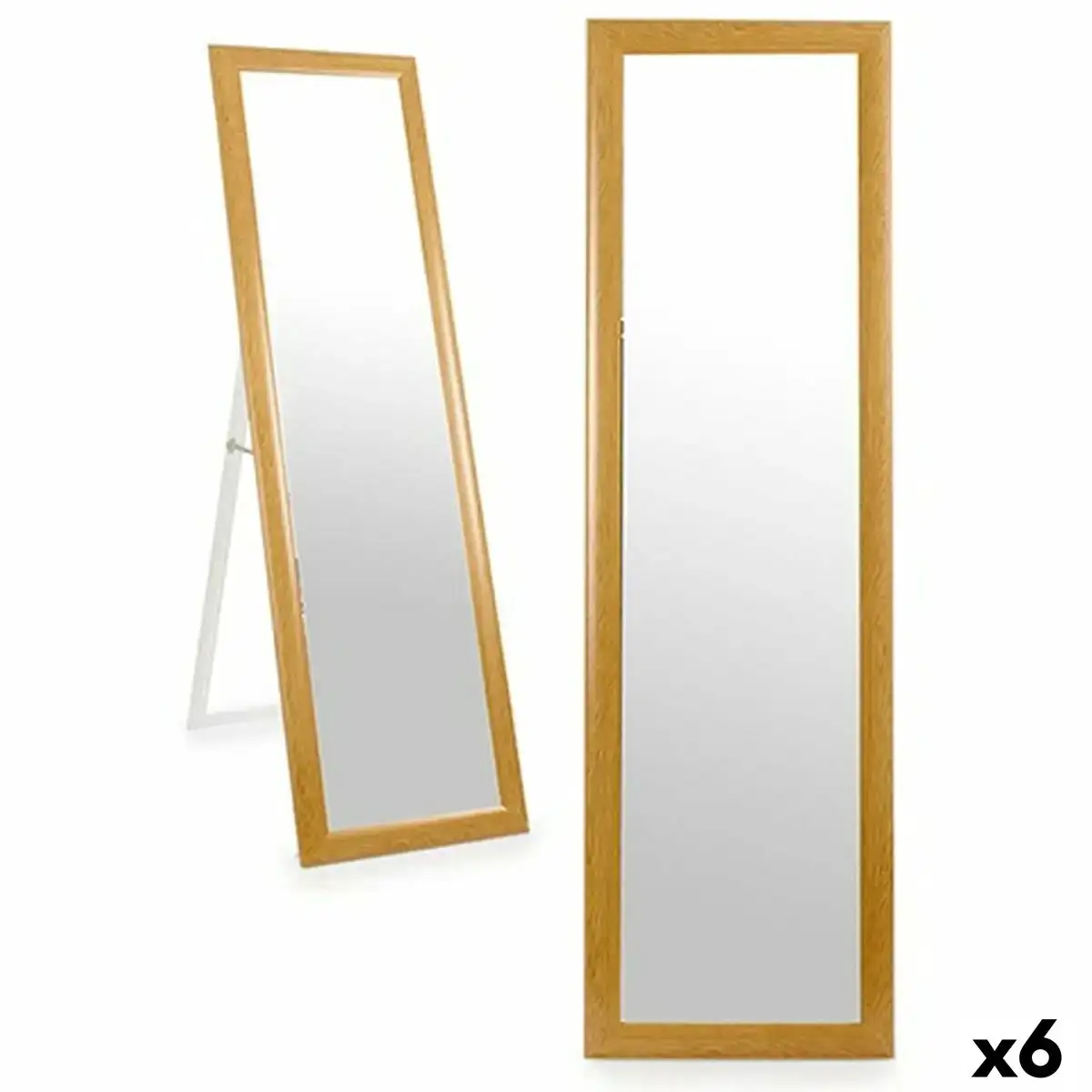 Miroir sur pied marron bois verre 38 x 134 x 2 5 cm 6 unites _6257. DIAYTAR COTE D'IVOIRE - Votre Destination pour un Shopping Inégalé. Naviguez à travers notre sélection minutieuse pour trouver des produits qui répondent à tous vos besoins.