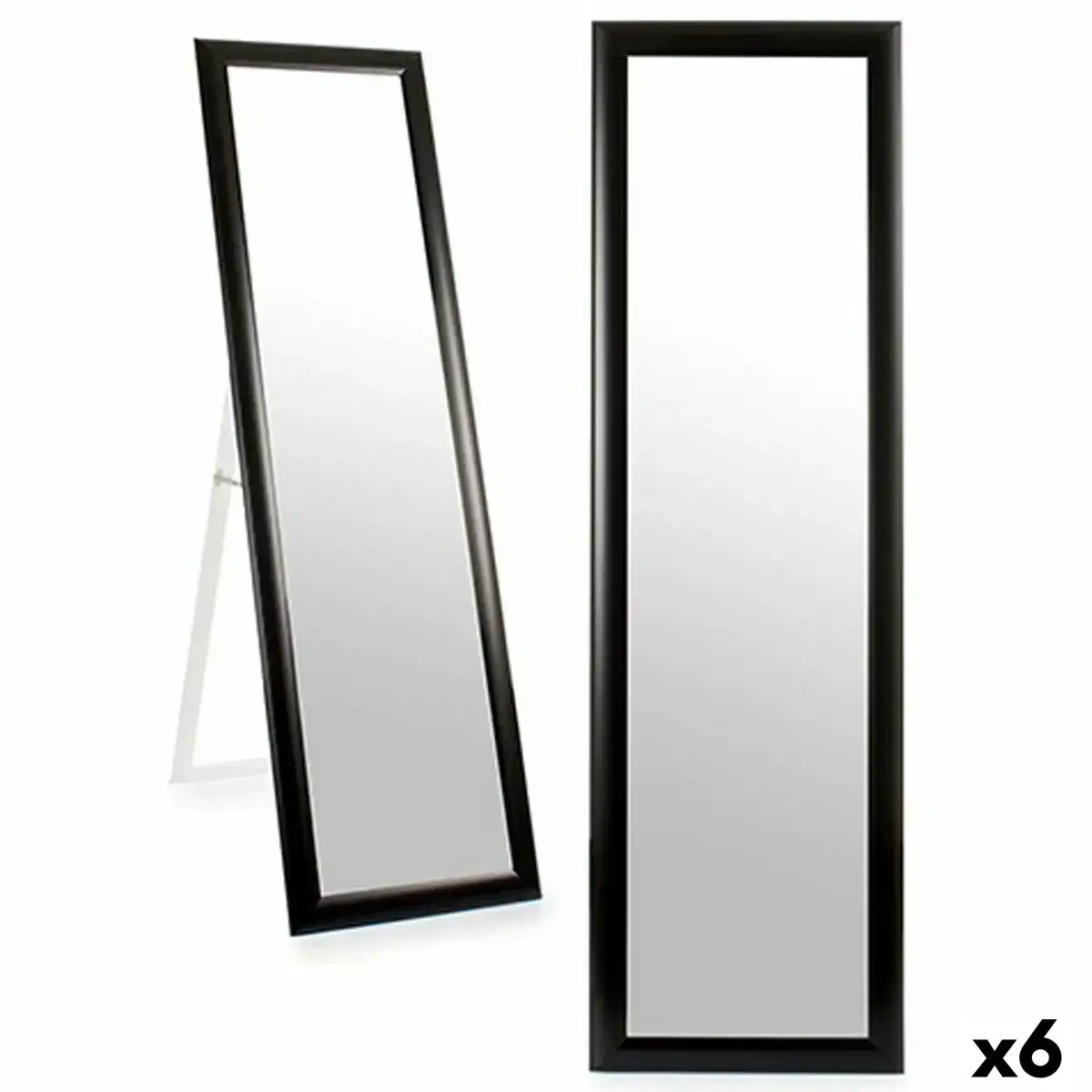 Miroir sur pied noir bois verre 38 x 134 x 2 5 cm 6 unites _9936. DIAYTAR COTE D'IVOIRE - Où Choisir Devient une Découverte. Explorez notre boutique en ligne et trouvez des articles qui vous surprennent et vous ravissent à chaque clic.
