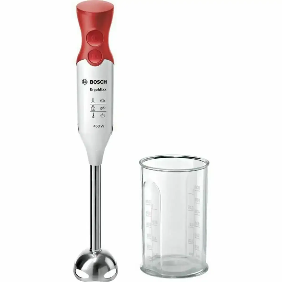 Mixeur plongeant bosch hand blender 600 ml blanc rouge rojo blanco 450 w_9637. DIAYTAR COTE D'IVOIRE - Votre Boutique en Ligne, Votre Choix Illimité. Parcourez nos rayons et découvrez des produits qui vous inspirent, de la mode à la maison et bien plus.