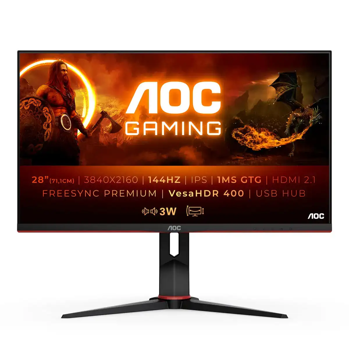Monitor gaming aoc u28g2xu2 bk 4k ultra hd 28 144 hz_8825. DIAYTAR COTE D'IVOIRE - L'Art de Magasiner sans Limites. Naviguez à travers notre collection diversifiée pour trouver des produits qui élargiront vos horizons shopping.