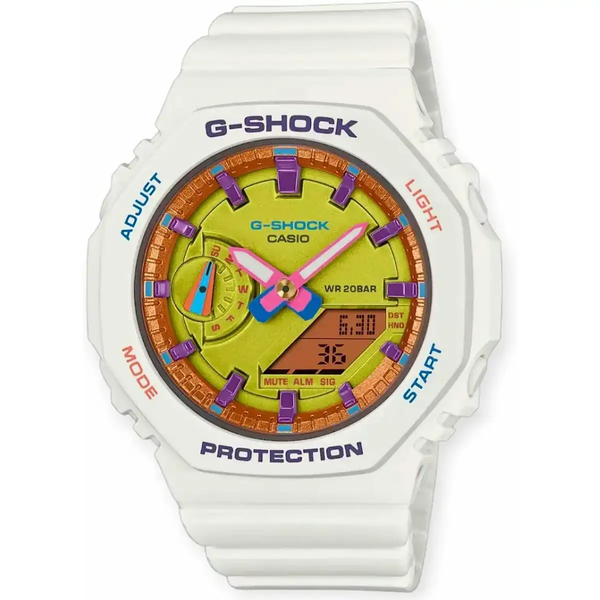 Montre femme casio g shock bright summer white o 43 mm _8971. Bienvenue chez DIAYTAR COTE D'IVOIRE - Où le Shopping Devient une Aventure. Découvrez notre collection diversifiée et explorez des produits qui reflètent la diversité du Côte d'Ivoire.