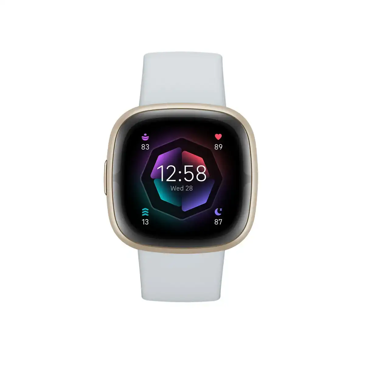 Montre intelligente fitbit sense 2 bleu blanc dore_6167. DIAYTAR COTE D'IVOIRE - L'Art de Choisir, l'Art de S'émerveiller. Explorez notre gamme de produits et laissez-vous émerveiller par des créations authentiques et des designs modernes.