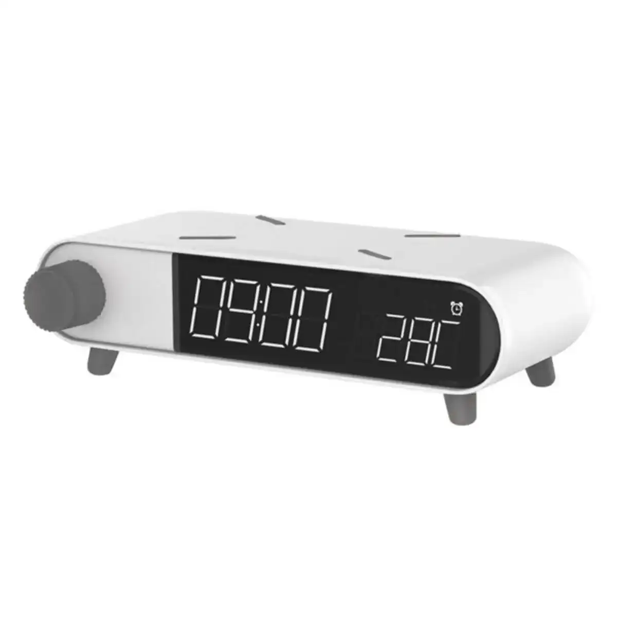 Montre reveil avec chargeur sans fil ksix retro blanc 10 w_7468. DIAYTAR COTE D'IVOIRE - Votre Compagnon Shopping, Votre Style Unique. Explorez notre boutique en ligne pour dénicher des trésors qui expriment qui vous êtes, de la mode à la maison.