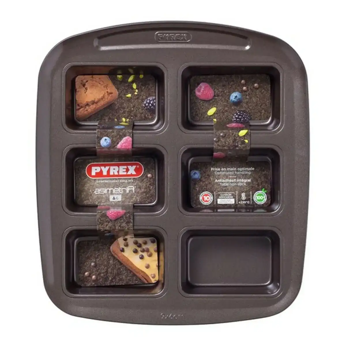 Moule a patisserie pyrex asimetria acier galvanise 6 compartiments _8032. DIAYTAR COTE D'IVOIRE - Là où Chaque Produit est une Trouvaille Unique. Découvrez notre boutique en ligne et trouvez des articles qui vous distinguent par leur originalité.