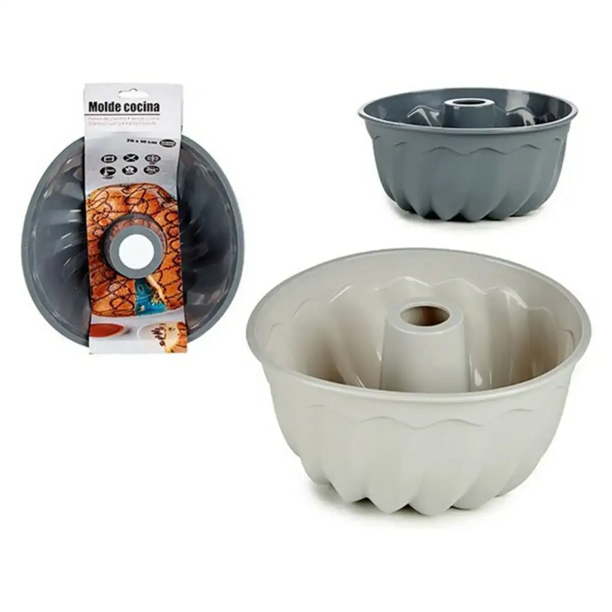 Moule a patisserie silicone gris fonce gris clair 22 x 10 x 22 cm_2885. DIAYTAR COTE D'IVOIRE - Votre Destination Shopping Incontournable. Parcourez nos rayons virtuels et trouvez des articles qui répondent à tous vos besoins, du quotidien à l'exceptionnel.