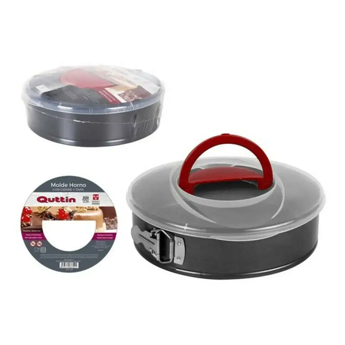Moule amovible quttin acier de carbone rond avec couvercle noir_9926. DIAYTAR COTE D'IVOIRE - Où le Shopping Devient une Aventure Culturelle. Plongez dans notre univers de produits qui célèbrent l'héritage et l'artisanat du Côte d'Ivoire.