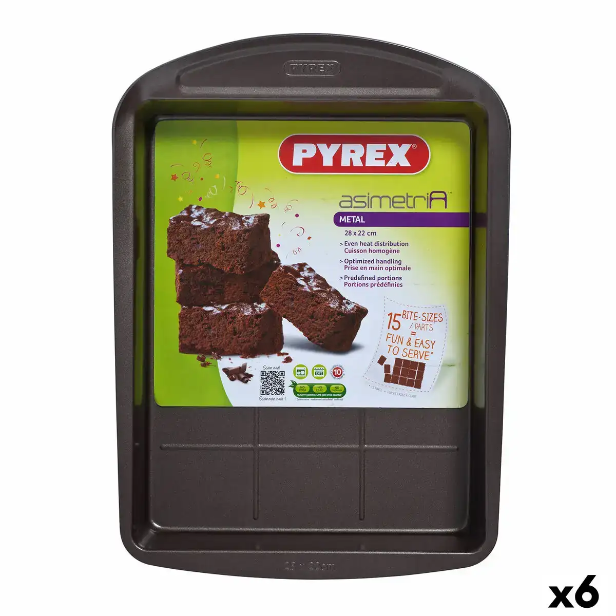 Moule pour four pyrex asimetria rectangulaire noir 28 x 22 cm metal 6 unites _4294. DIAYTAR COTE D'IVOIRE - Votre Destination Shopping Éthique. Parcourez notre gamme et choisissez des articles qui respectent l'environnement et les communautés locales.