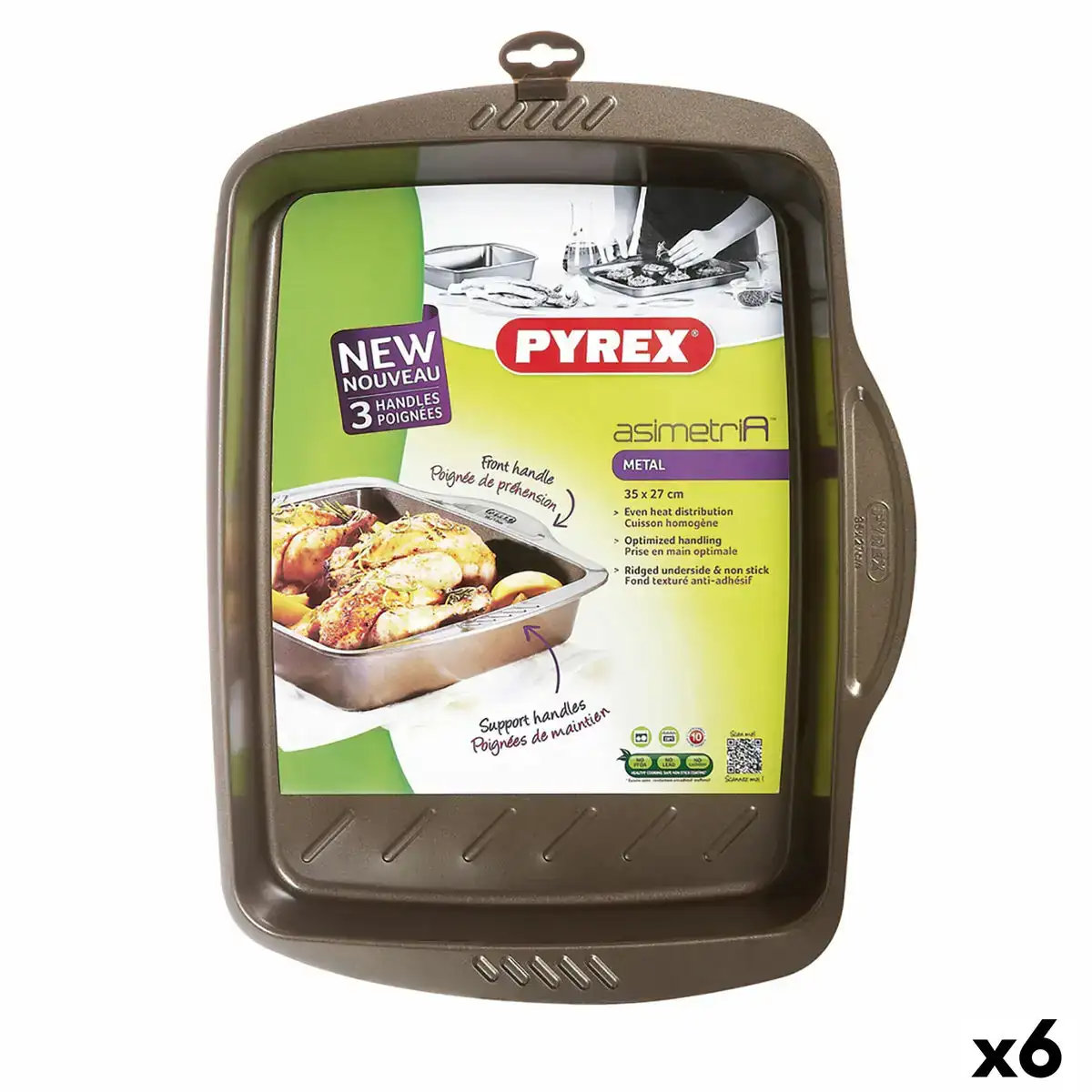 Moule pour four pyrex asimetria rectangulaire noir 35 x 27 cm metal 6 unites _8062. DIAYTAR COTE D'IVOIRE - L'Art de Choisir, l'Art de S'émerveiller. Explorez notre gamme de produits et laissez-vous émerveiller par des créations authentiques et des designs modernes.