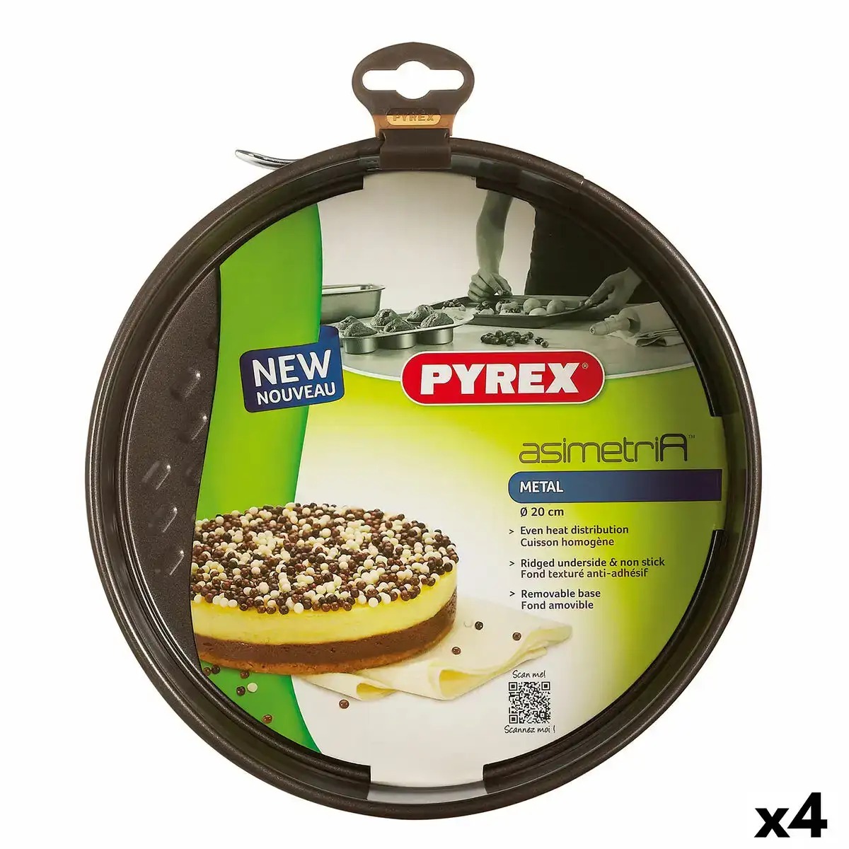 Moule pour four pyrex asimetria rond metal 4 unites 20 cm_6159. DIAYTAR COTE D'IVOIRE - Où Choisir Devient une Expression de Soi. Découvrez notre boutique en ligne et trouvez des articles qui révèlent votre personnalité et votre style.