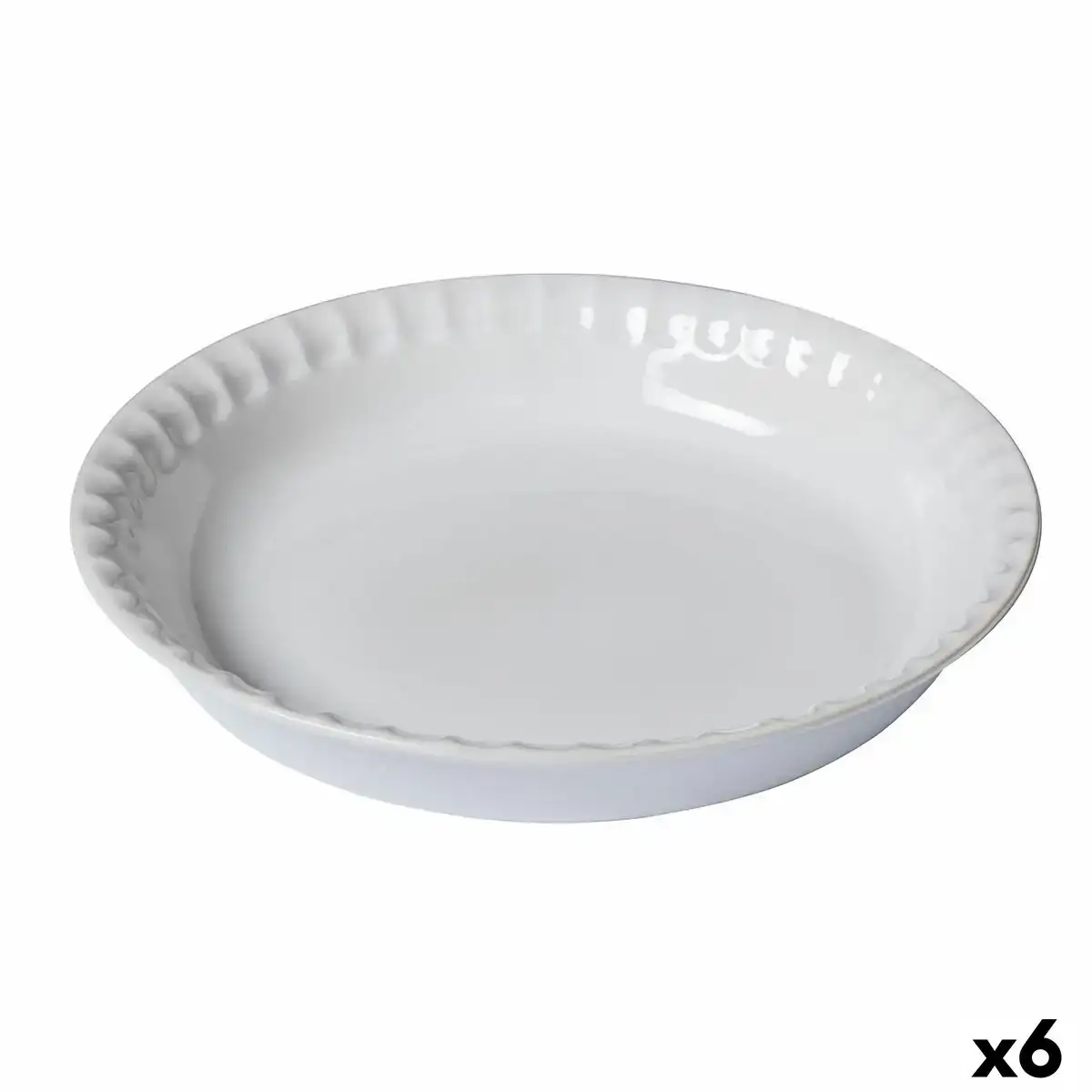 Moule pour four pyrex supreme rond 25 5 x 25 5 x 4 cm blanc 6 unites _6399. DIAYTAR COTE D'IVOIRE - L'Art de Choisir, l'Art de S'émerveiller. Explorez notre boutique en ligne et choisissez des articles qui éveillent votre sens de l'émerveillement.