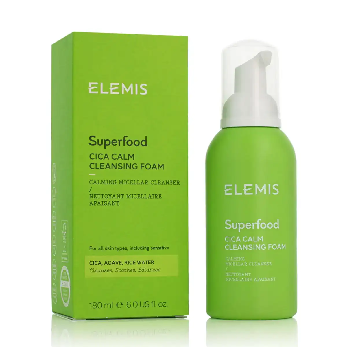 Mousse nettoyante elemis superfood cica calm 180 ml_5346. DIAYTAR COTE D'IVOIRE - Là où Chaque Produit a son Histoire. Découvrez notre gamme de produits, chacun portant en lui le récit de l'artisanat et de la passion, pour vous offrir une expérience de shopping authentique.