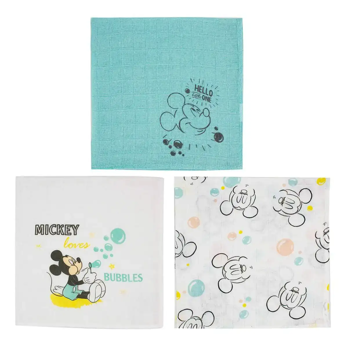Mousseline disney 60 x 60 cm mickey mouse_7570. DIAYTAR COTE D'IVOIRE - Où Choisir est un Acte de Création. Naviguez à travers notre plateforme et choisissez des produits qui complètent votre histoire personnelle.