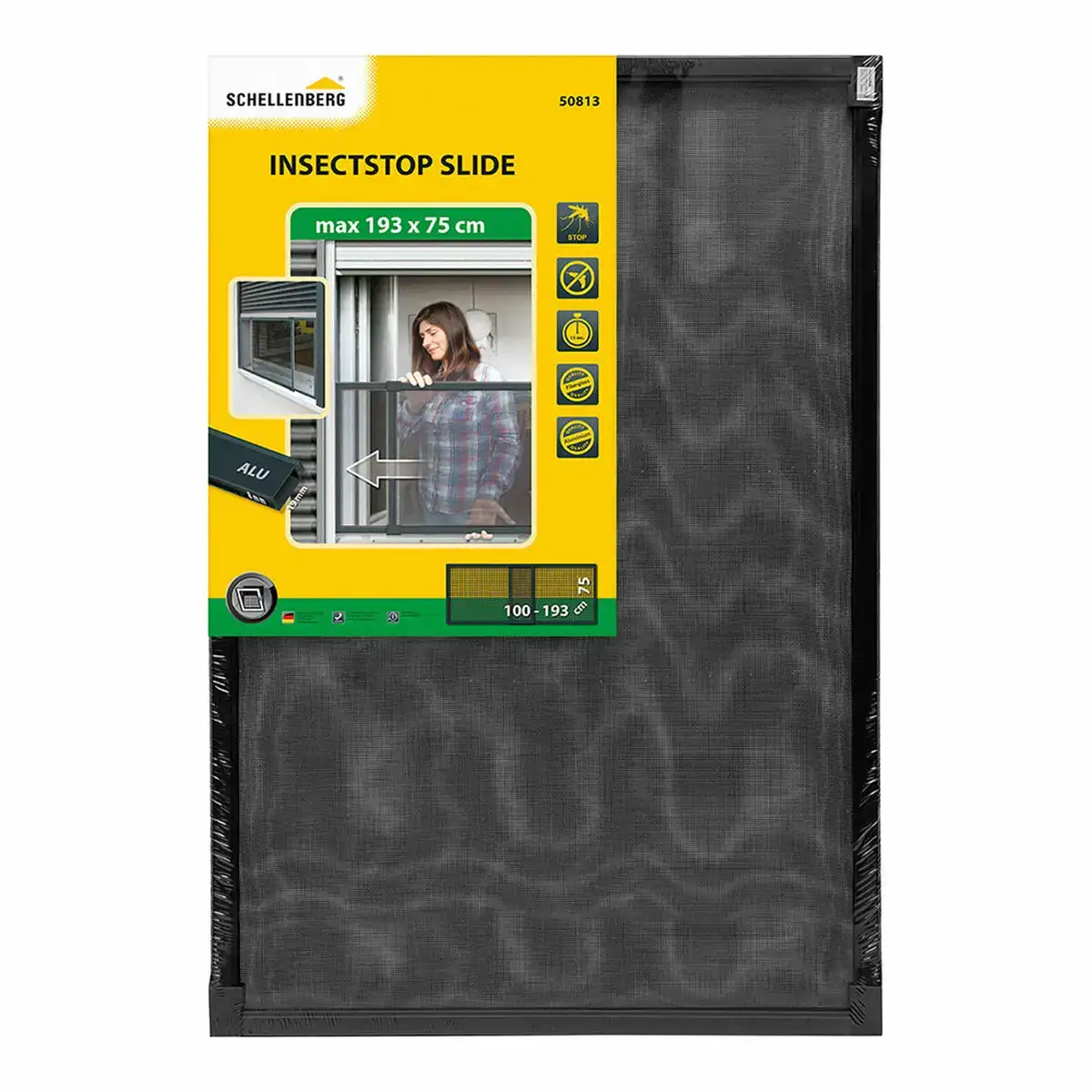 Moustiquaire schellenberg anthracite aluminium extensible avec cadre fibre de verre 75 x 100 cm_1826. DIAYTAR COTE D'IVOIRE - L'Art de Magasiner sans Frontières. Parcourez notre vaste sélection d'articles et trouvez tout ce dont vous avez besoin, du chic à l'authentique, du moderne au traditionnel.