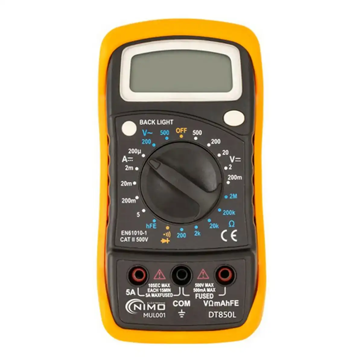 Multimetre nimo dt 850l 145 x 72 x 40 mm_4951. Plongez dans l'Expérience DIAYTAR COTE D'IVOIRE - Où Chaque Produit a une Histoire. Explorez notre boutique en ligne pour trouver des articles qui incarnent la passion et la créativité du Côte d'Ivoire.