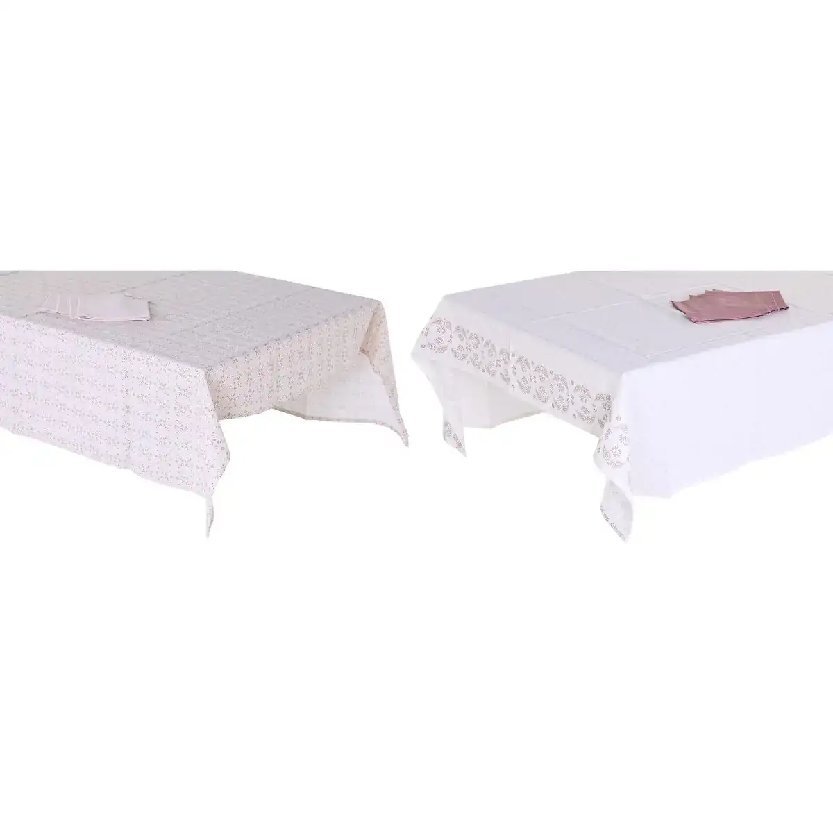 Nappe et serviettes de table dkd home decor 150 x 150 x 0 5 cm rose blanc 2 unites _9448. DIAYTAR COTE D'IVOIRE - Votre Destination pour un Shopping Inégalé. Naviguez à travers notre sélection minutieuse pour trouver des produits qui répondent à tous vos besoins.