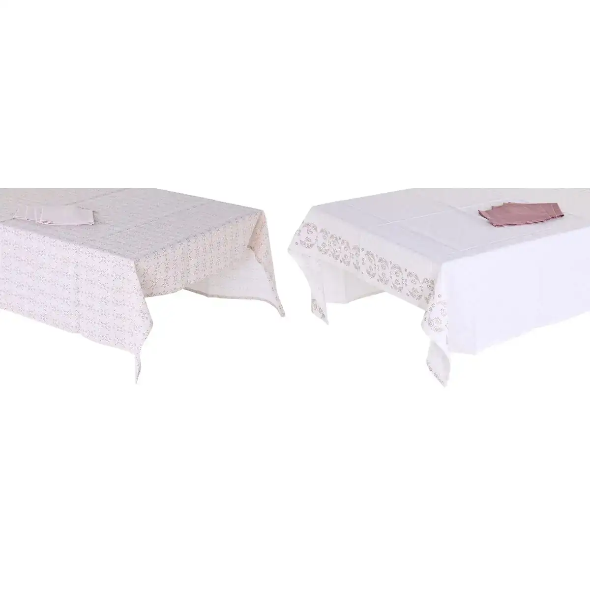 Nappe et serviettes de table dkd home decor 150 x 250 x 0 5 cm rose blanc 2 unites _2838. DIAYTAR COTE D'IVOIRE - Où Choisir Devient une Expérience Personnalisée. Explorez notre boutique en ligne pour découvrir des produits qui s'adaptent à votre style et à votre essence.