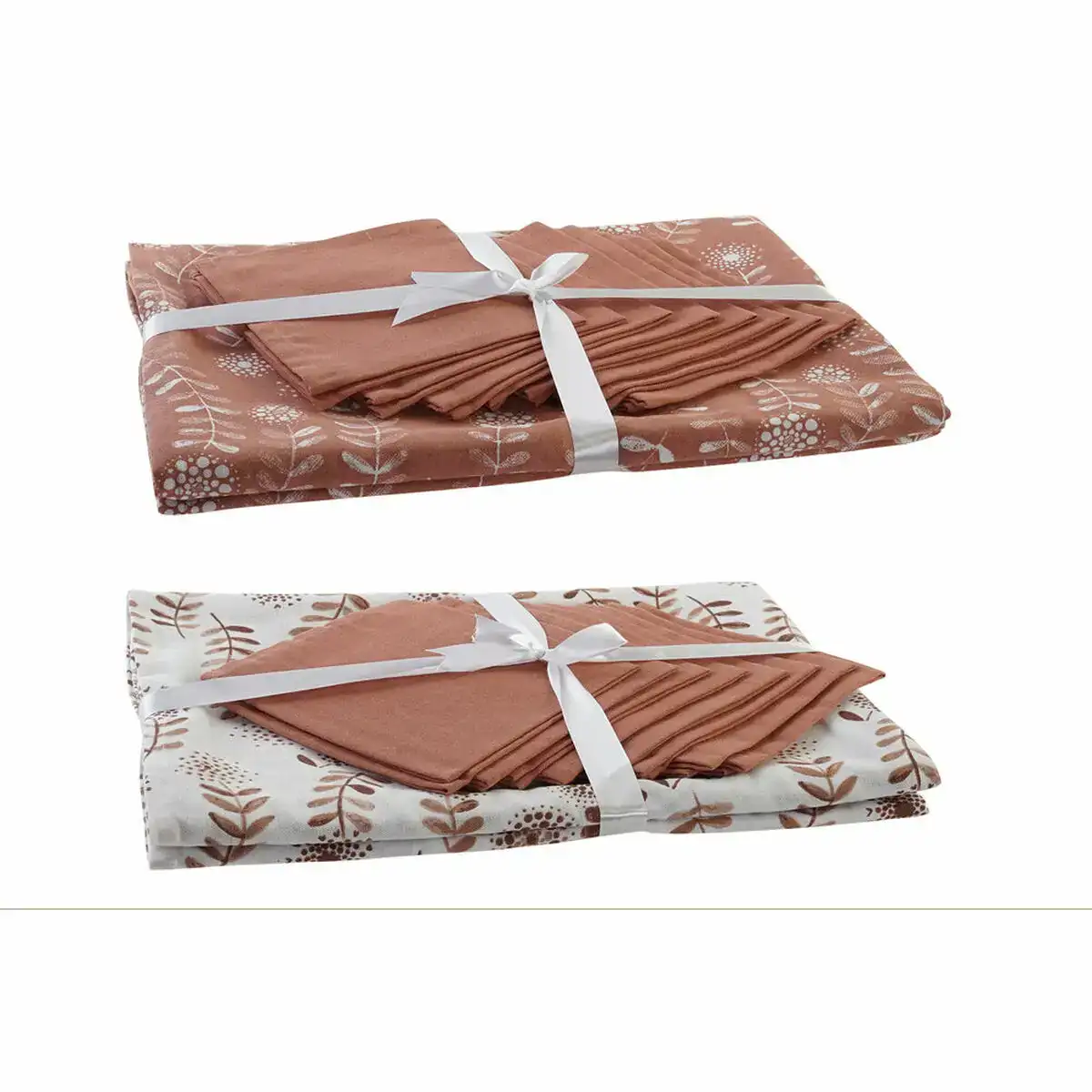 Nappe et serviettes de table dkd home decor 150 x 250 x 0 5 cm terre cuite blanc 2 unites _7969. DIAYTAR COTE D'IVOIRE - L'Art de Vivre le Shopping Inspiré. Parcourez notre catalogue et choisissez des produits qui reflètent votre passion pour la beauté et l'authenticité.