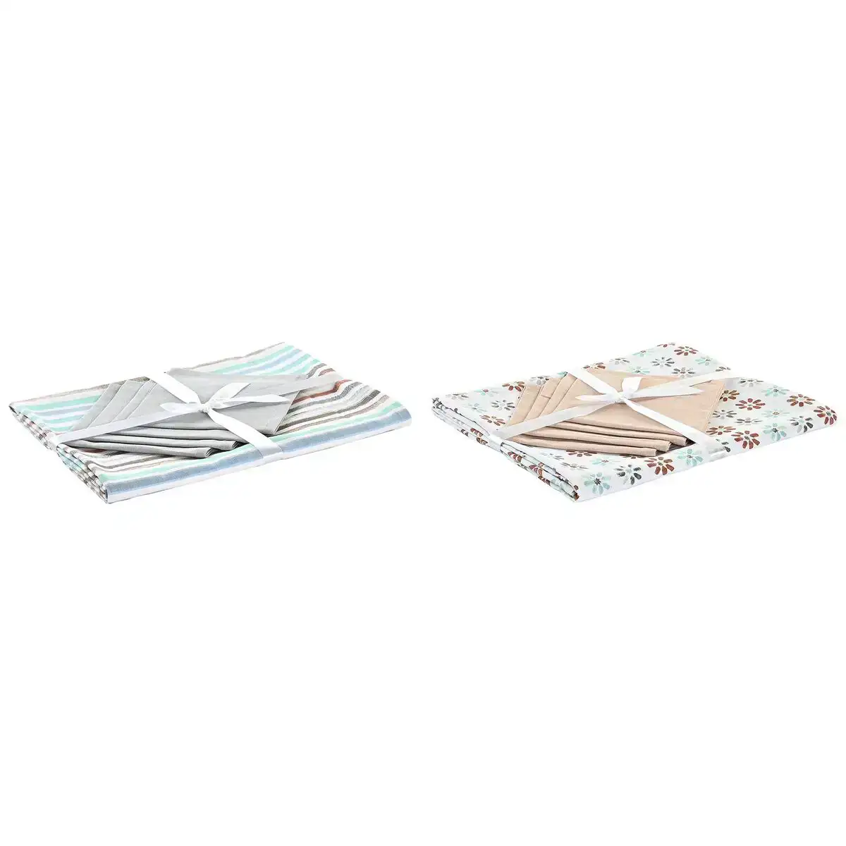 Nappe et serviettes de table dkd home decor 2 unites 150 x 150 x 0 5 cm gris bleu ciel_7844. DIAYTAR COTE D'IVOIRE - Votre Passage vers la Découverte. Explorez notre boutique en ligne pour trouver des trésors qui vous attendent, du traditionnel à l'avant-garde.