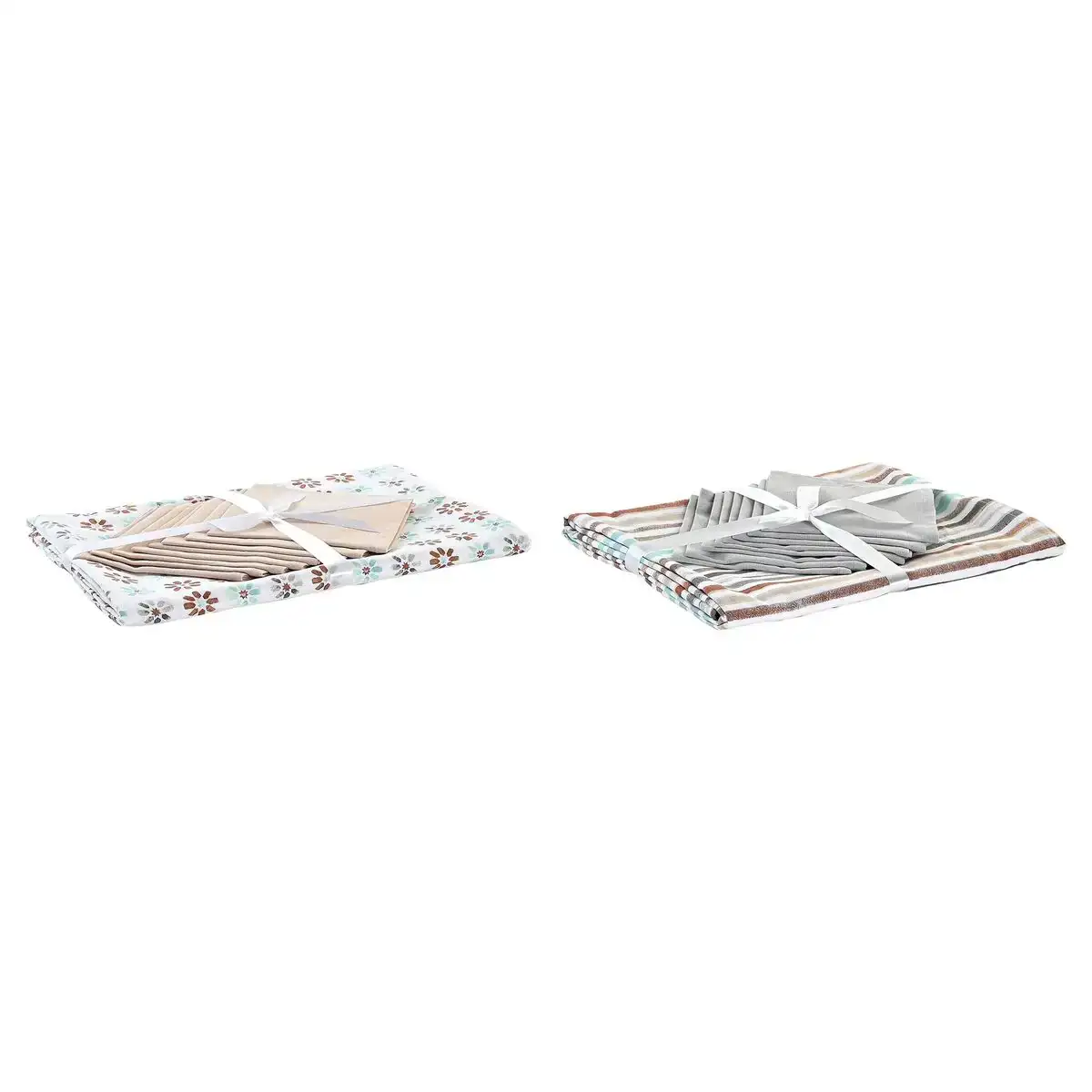 Nappe et serviettes de table dkd home decor 9 pieces 2 unites 150 x 250 x 0 5 cm gris bleu ciel_9376. DIAYTAR COTE D'IVOIRE - L'Art de Vivre le Shopping Authentique. Découvrez notre boutique en ligne et trouvez des produits qui incarnent la passion et le savoir-faire du Côte d'Ivoire.