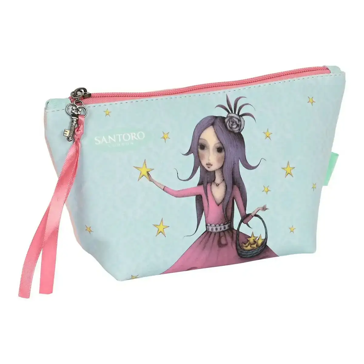 Necessaire de voyage santoro estella rose vert clair polyester 300d 23 x 12 x 8 cm_9614. DIAYTAR COTE D'IVOIRE - Là où Choisir est un Acte d'Amour pour le Côte d'Ivoire. Explorez notre gamme et choisissez des produits qui célèbrent la culture et l'artisanat du pays.