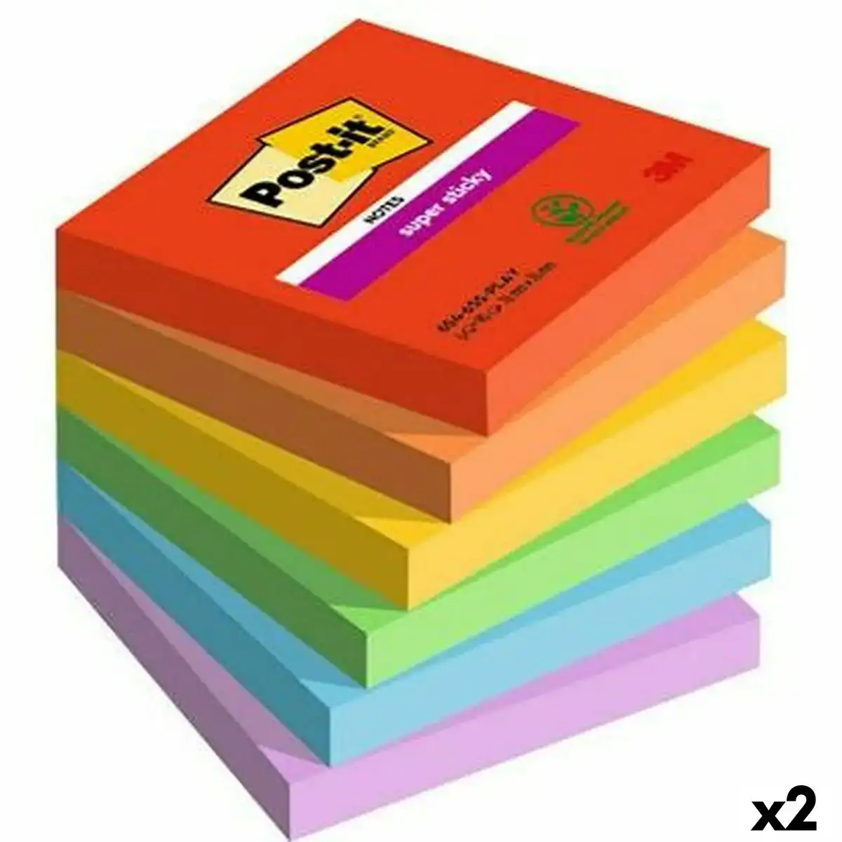 Notes adhesives post it super sticky 76 x 76 mm multicouleur 2 unites _1880. Entrez dans l'Univers de DIAYTAR COTE D'IVOIRE - Où Chaque Produit a sa Place. Explorez nos rayons virtuels et choisissez des articles qui s'intègrent parfaitement à votre style de vie.