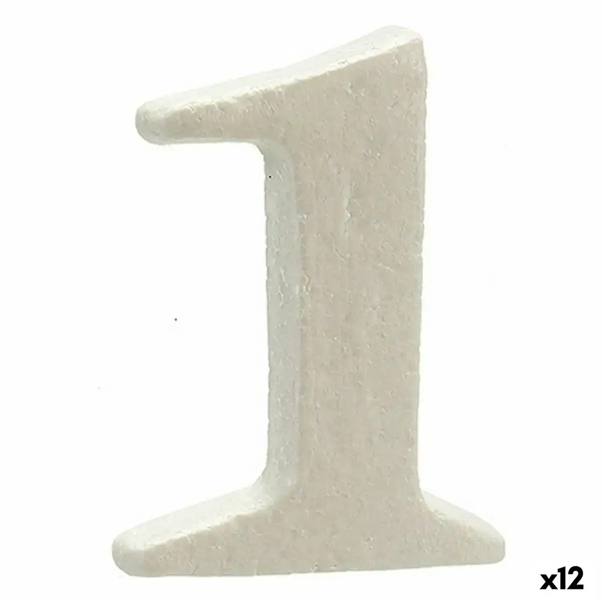 Numero 1 blanc polystyrene 2 x 15 x 10 cm 12 unites _3899. DIAYTAR COTE D'IVOIRE - Où Chaque Produit a sa Place. Parcourez notre catalogue et choisissez des articles qui s'intègrent parfaitement à votre style et à votre espace.