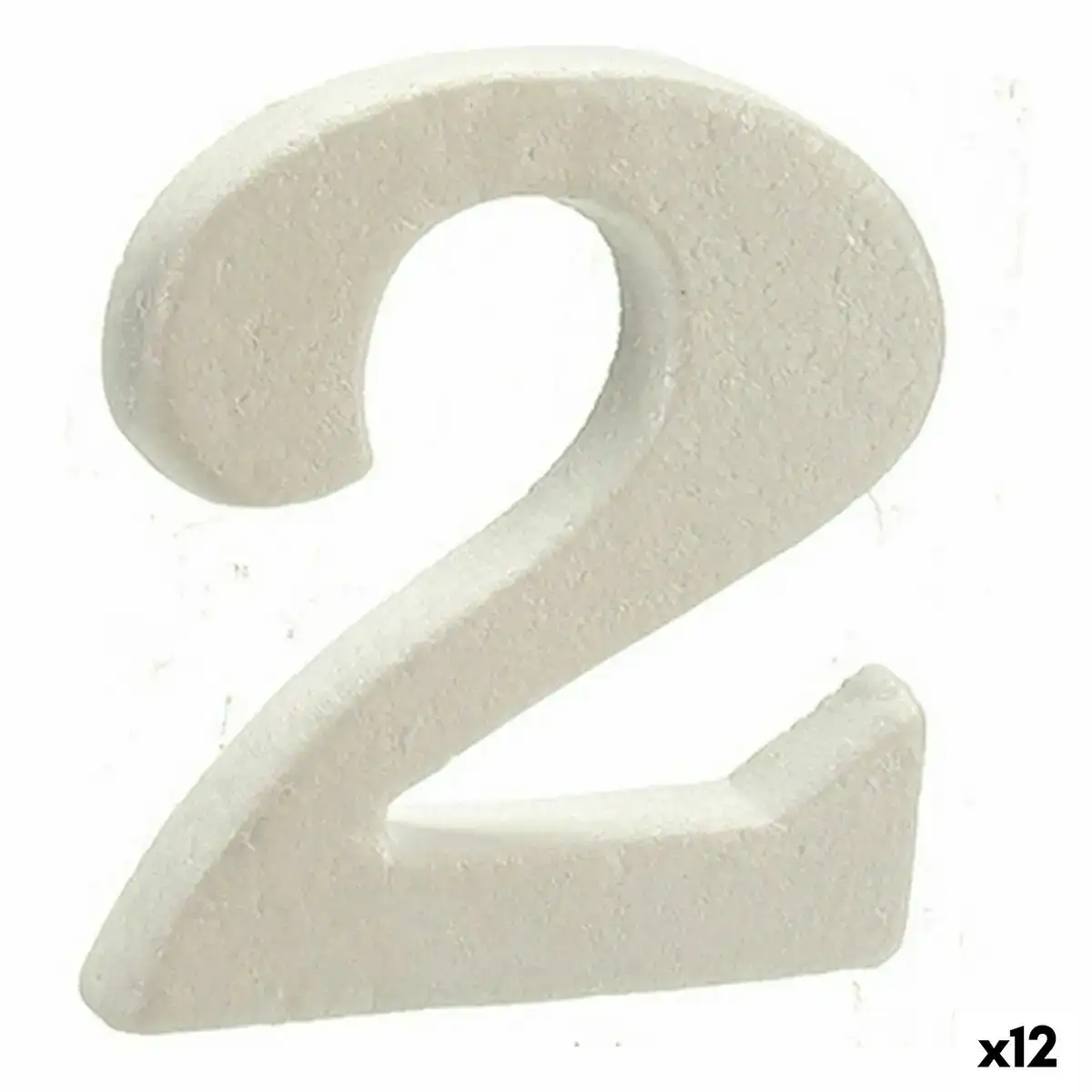 Numero 2 blanc polystyrene 2 x 15 x 10 cm 12 unites _3985. DIAYTAR COTE D'IVOIRE - Là où Chaque Achat Contribue à un Rêve. Naviguez à travers notre boutique en ligne et soutenez des artisans talentueux tout en acquérant des trésors.