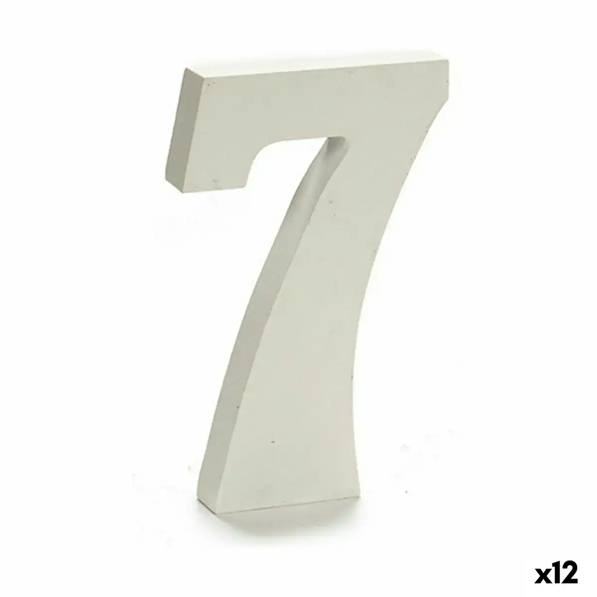 Numero 7 bois blanc 1 8 x 21 x 17 cm 12 unites _9253. DIAYTAR COTE D'IVOIRE - Votre Portail vers l'Extraordinaire. Parcourez nos collections et découvrez des produits qui vous emmènent au-delà de l'ordinaire, créant une expérience de shopping mémorable.