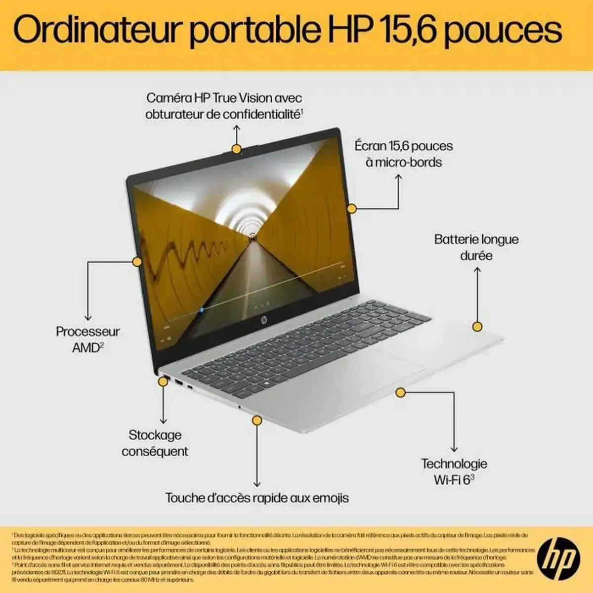 Ordinateur portable hp fc0071nf ryzen 5 7520u 16 gb ram 15 6 512 gb azerty francais_5190. DIAYTAR COTE D'IVOIRE - Là où Choisir est un Acte d'Amour pour la Culture Côte d'Ivoireaise. Explorez notre gamme et choisissez des produits qui célèbrent la richesse de notre patrimoine.