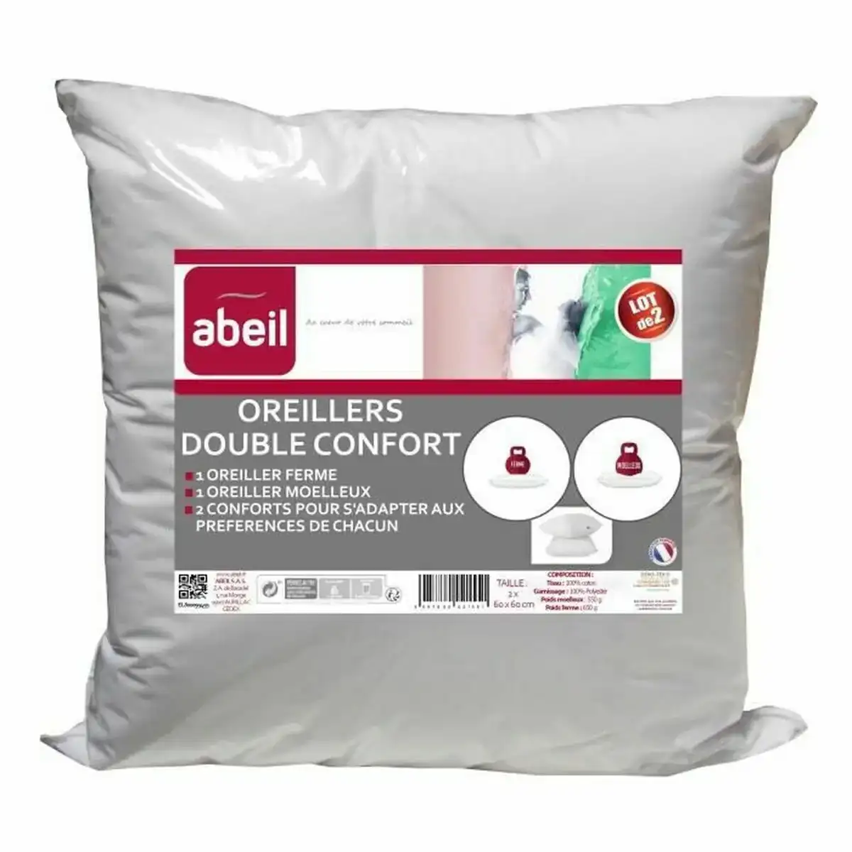 Oreiller abeil 2 unites _5740. Bienvenue chez DIAYTAR COTE D'IVOIRE - Où le Shopping Devient une Aventure. Découvrez notre collection diversifiée et explorez des produits qui reflètent la diversité du Côte d'Ivoire.