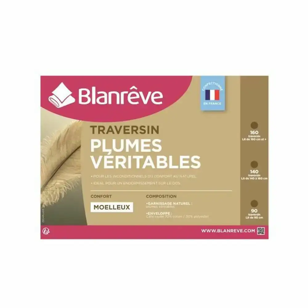 Oreiller blanreve 140 cm_6097. DIAYTAR COTE D'IVOIRE - Où la Qualité est Notre Engagement. Explorez notre boutique en ligne pour découvrir des produits conçus pour vous apporter satisfaction et plaisir.